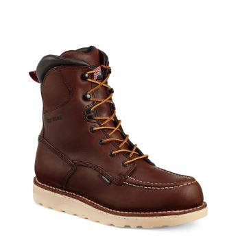 Red Wing Traction Tred 8-inch Waterproof Safety Toe Veiligheidsschoenen Heren DonkerBruin - 2418